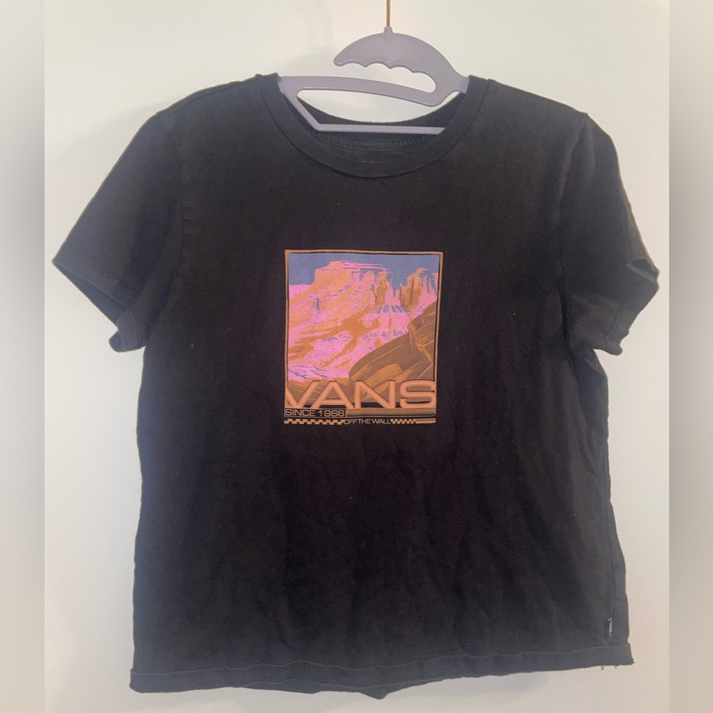 Vans Black Tee with Desert Graphic